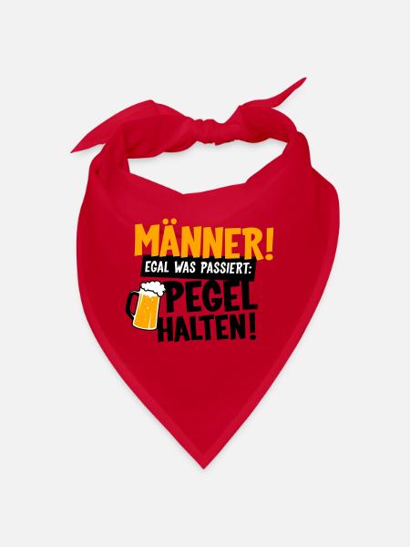 Männer Pegel halten - Bandana - Rot - Vorne