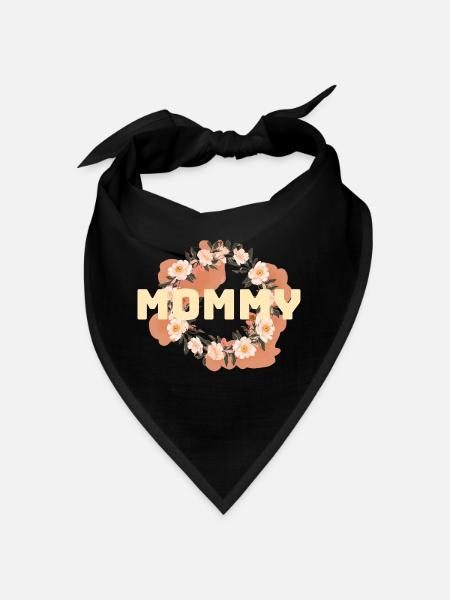 Mother's love in the sea of flowers - Bandana - black - Front