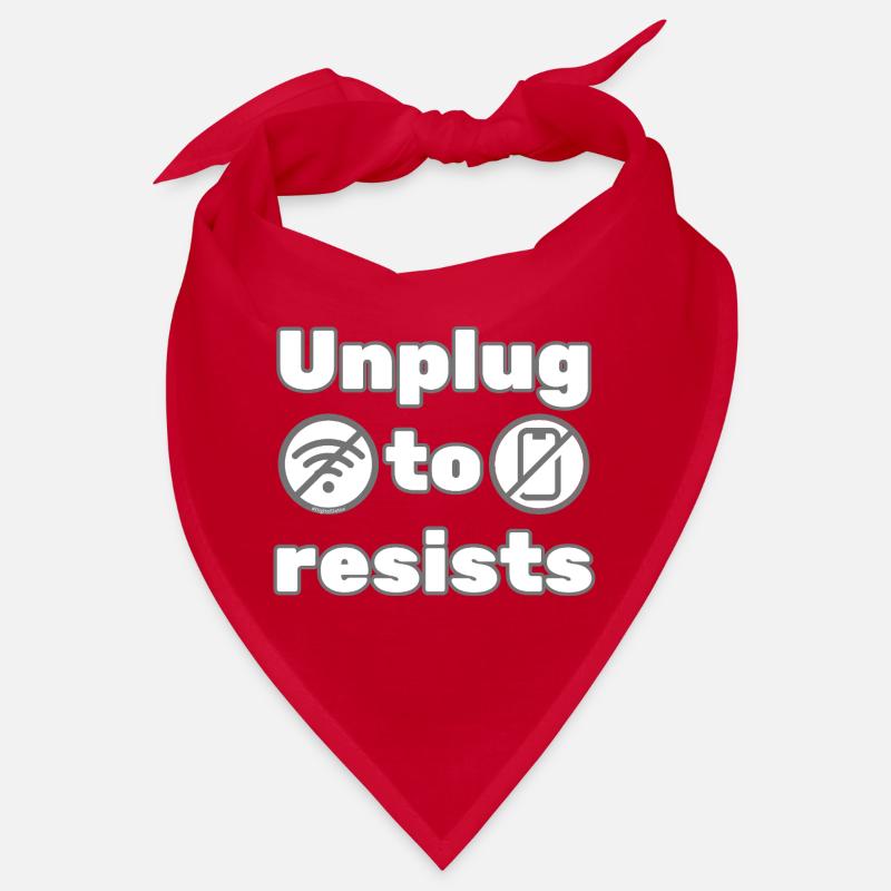 Unplug to Resist – DigitalDetox Statement Design Bandana