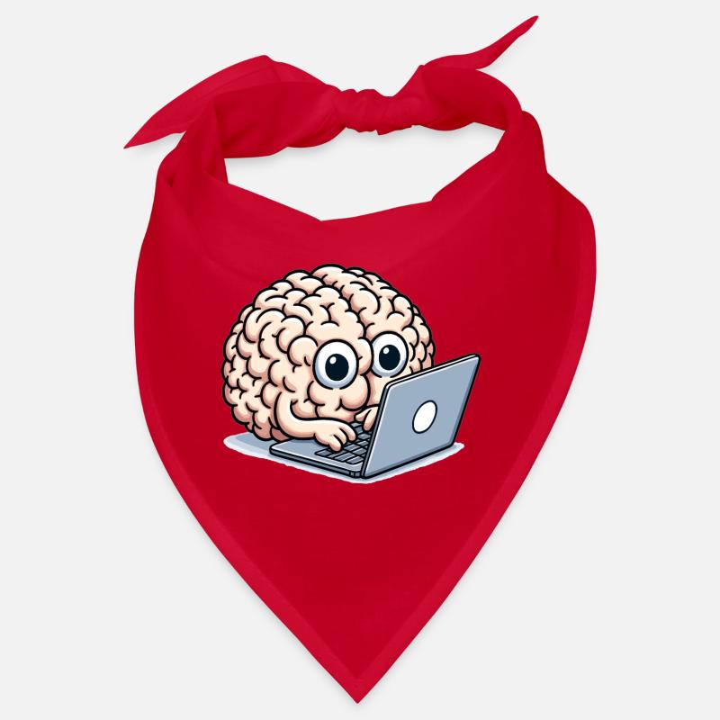 Brain on laptop Bandana