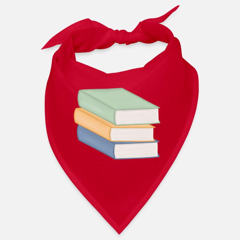 Pastel Colored Stack of Books Bandana