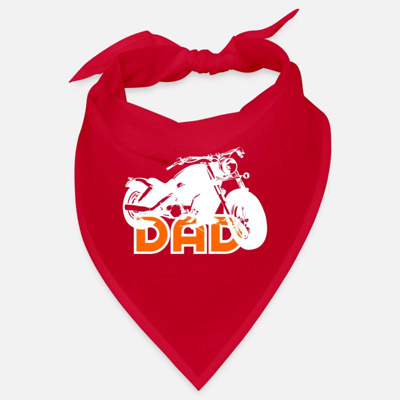 Biker DAD White/Orange Motorcycle Bandana