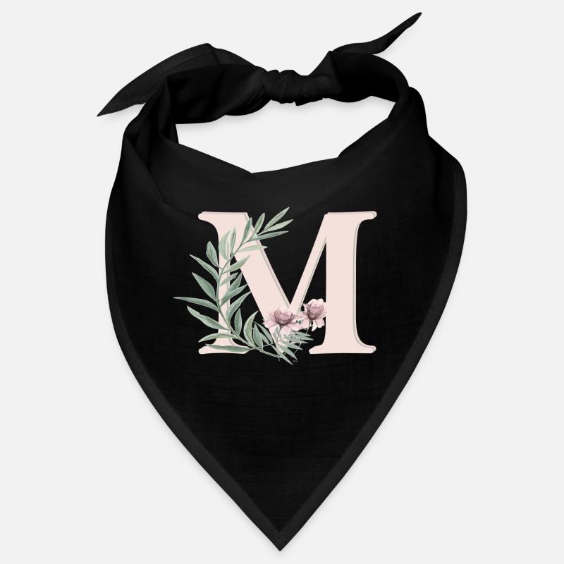 Buchstabe M mit Blumen Bandana