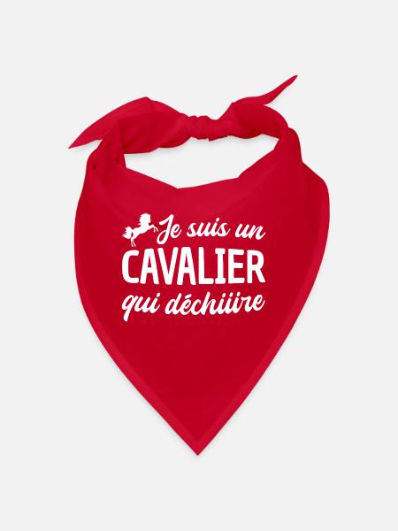 je suis un cavalier qui déchire - Bandana - rouge - Devant