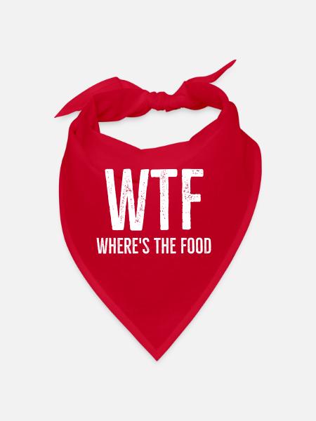 WTF Where es The Food - Bandana - Rot - Vorne