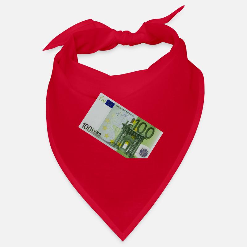 100 euro banknote on white background Bandana