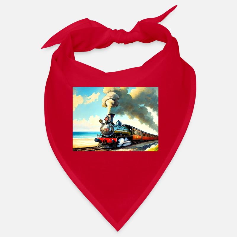 Dampflok am Strand Bandana