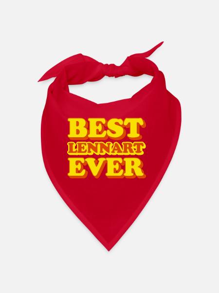 Lennart prénom drôle cadeau - Bandana - rouge - Devant