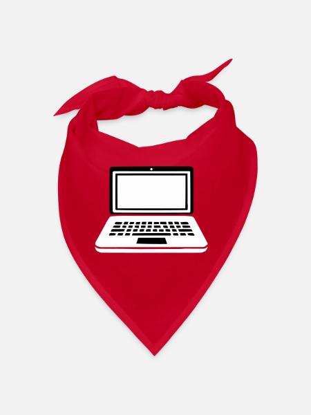 ordinateur portable - Bandana - rouge - Devant