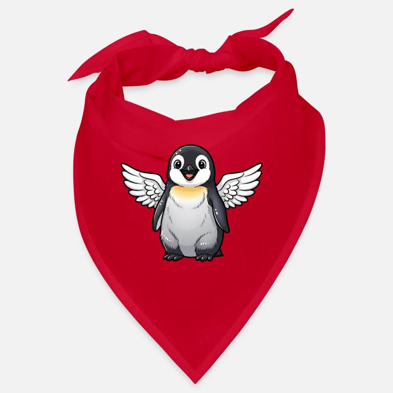 Ange pingouin mignon avec des ailes oiseau de dessin animé Bandana