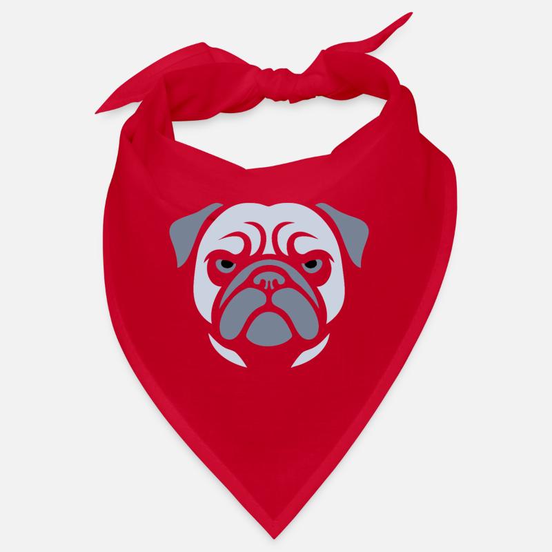 Mops , Hundekopf Bandana