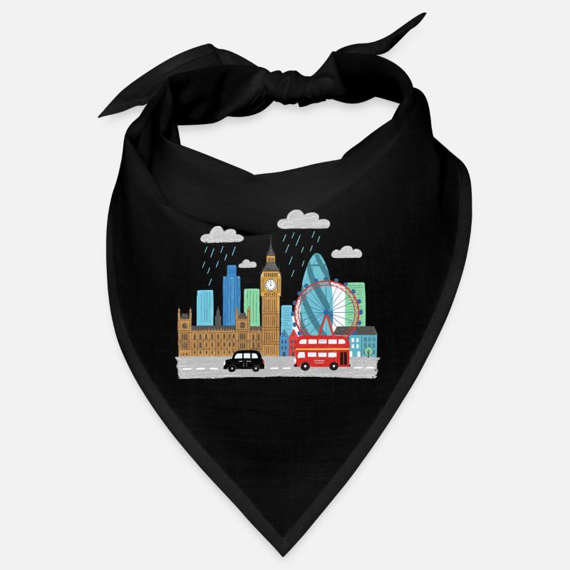 Dessins animés du Big Ben Skyline de Londres Bandana