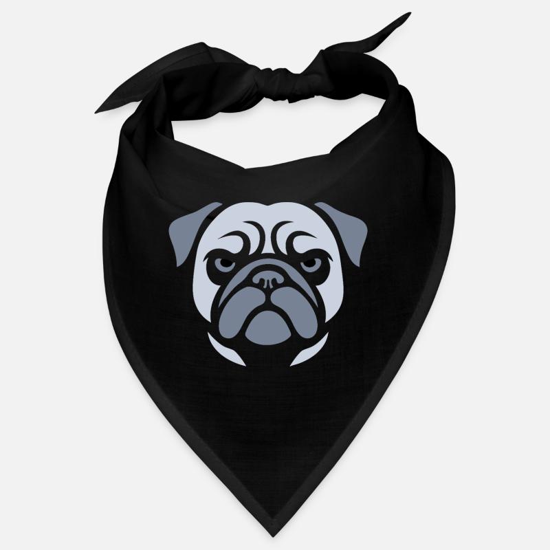 Carlin, tête de chien Bandana
