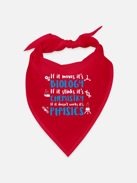 bio chemie physic - Bandana - red - Front