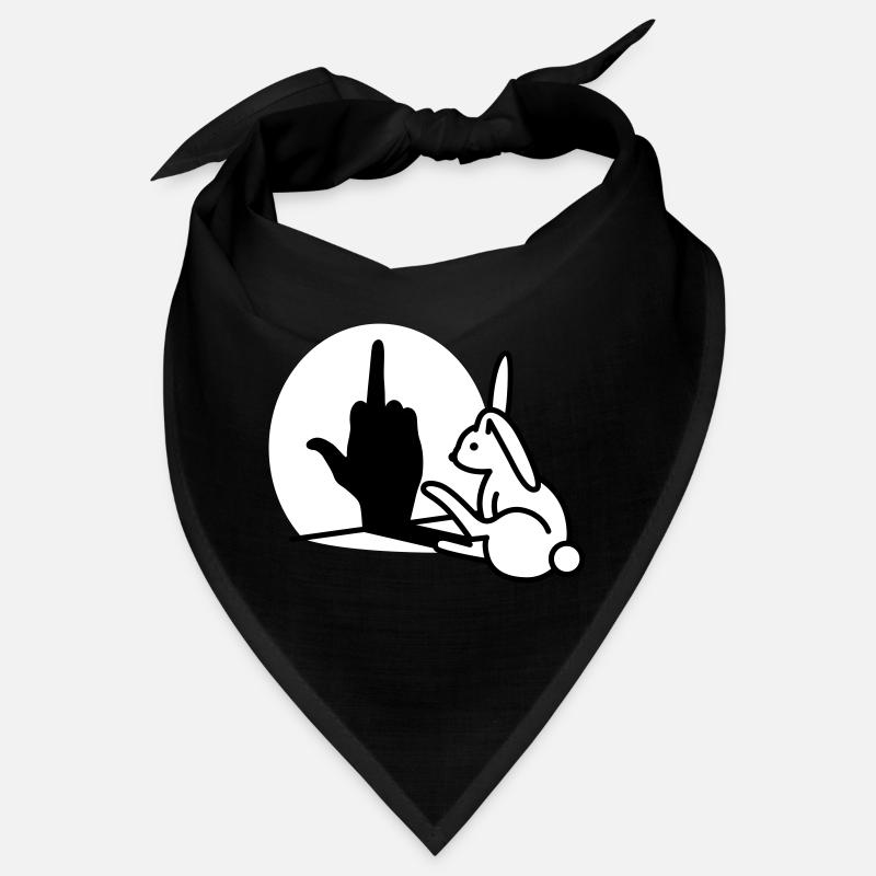 Rabbit Shadow Hand FUCK OFF Middle Finger Rabbit Bandana