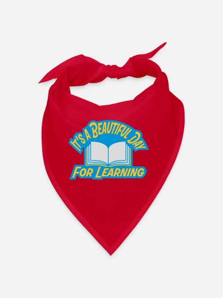 beautiful day for learning - Bandana - red - Front