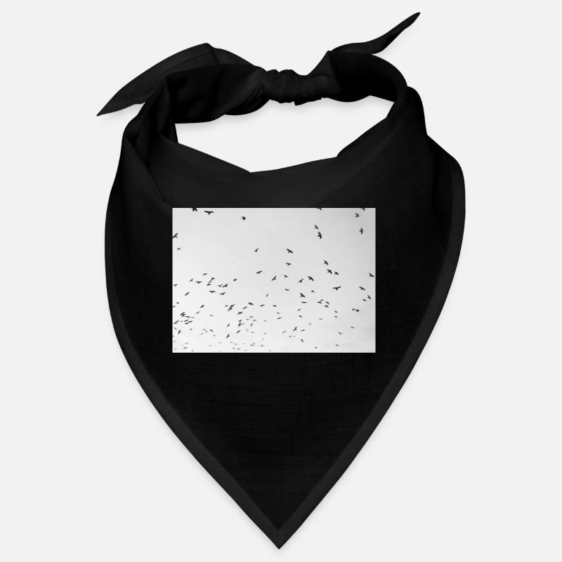 Excited crows with a cloudy sky Bandana