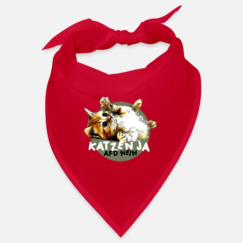 Süße Katze Ja, Partei AfD Nein - Bandana - Rot
