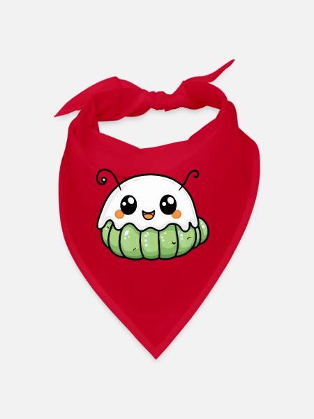 Wurm Halloween Geist - Bandana - Rot - Vorne