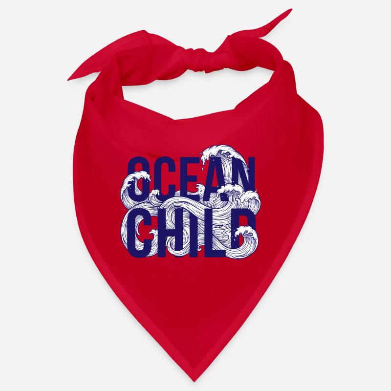 Ocean Gold Wave Art Bandana