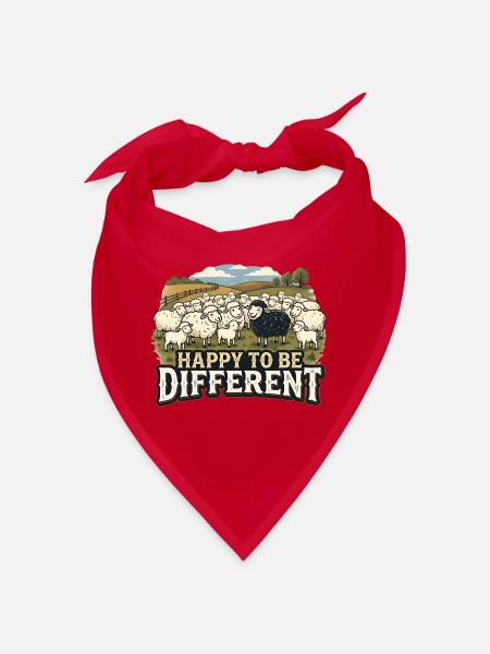 Black sheep - Happy to be different - Bandana - Rot - Vorne