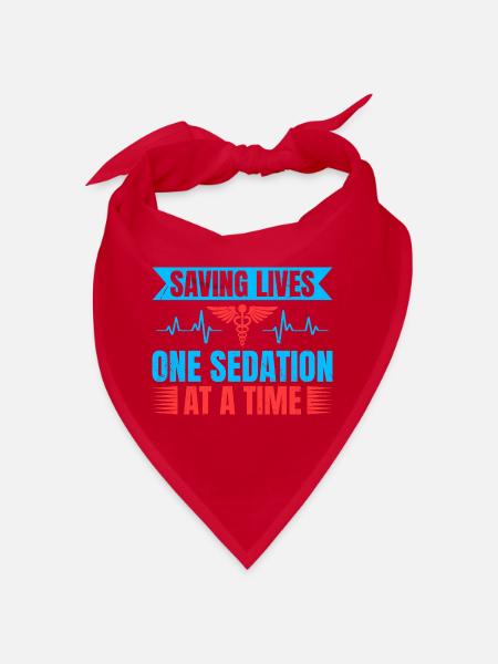 Anesthesiologist One Sedation At Time Anesthesia - Bandana - Rot - Vorne