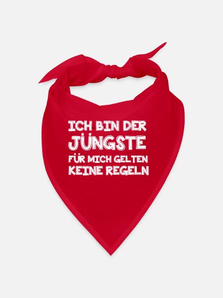 Ich bin der Jüngste - Bandana - Rot - Vorne