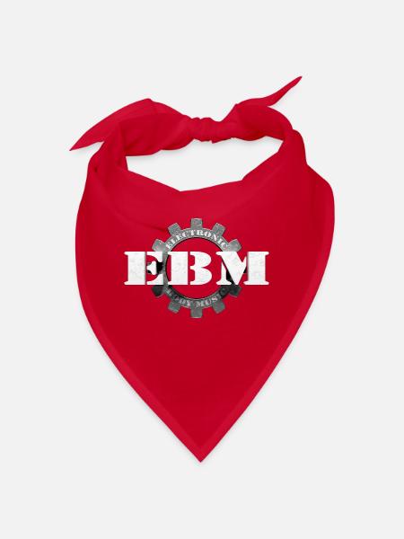 EBM Electronic Body Music Zahnrad Symbol 2 - Bandana - Rot