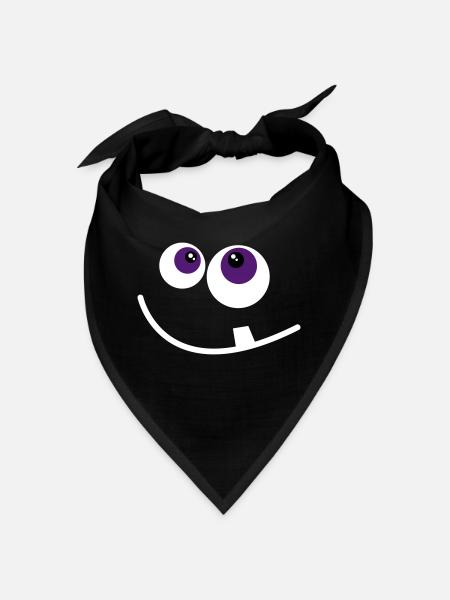 cute monster face - Bandana - black - Front