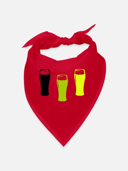 Beer Glasses - Bandana - red - Front