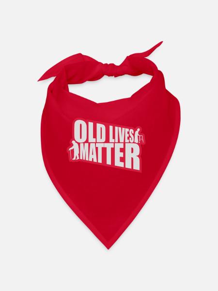 old lives matter quote - Bandana - red - Front