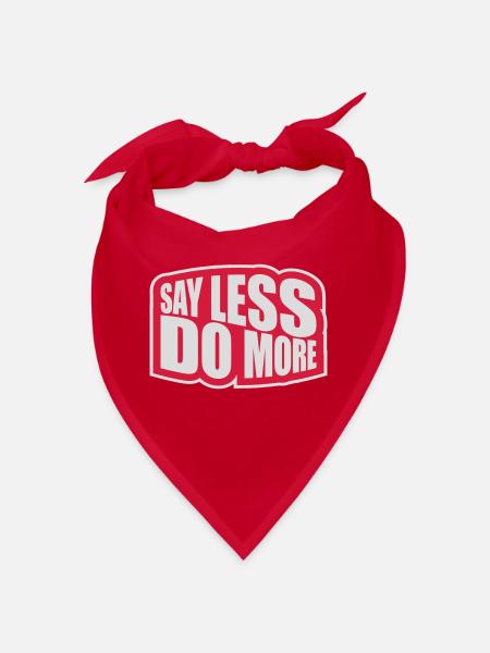 say less do more - Bandana - Rot - Vorne