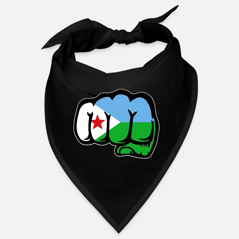 Dschibuti Flagge Faust Bandana