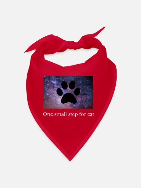 Kosmische Katzenpfote lustig Mondlandung Geschenk  - Bandana - Rot - Vorne