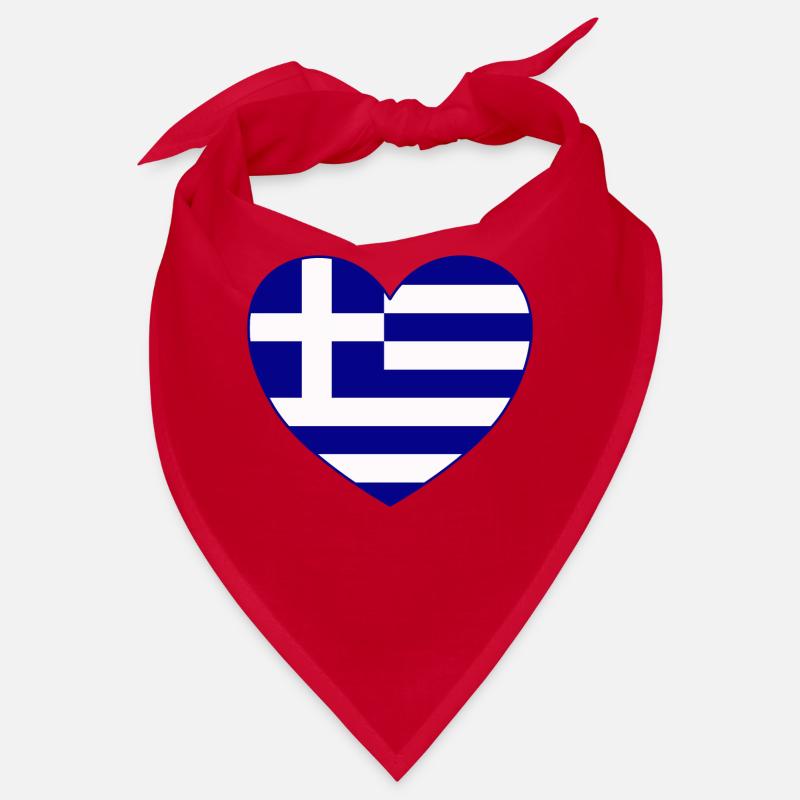 Grèce Drapeau Coeur de Hellas Bandana