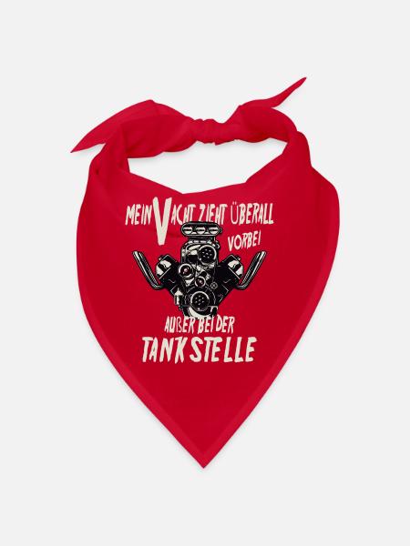 Mein V Acht zieht Überall vorbei - Bandana - Rot - Vorne