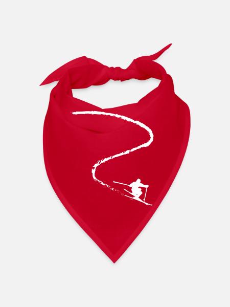 Skiing skiing ski motif for skiers - Bandana - red