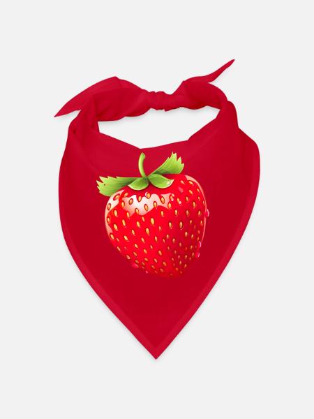 Erdbeere Erdbeeren für einen Erdbeer Liebhaber - Bandana - Rot - Vorne