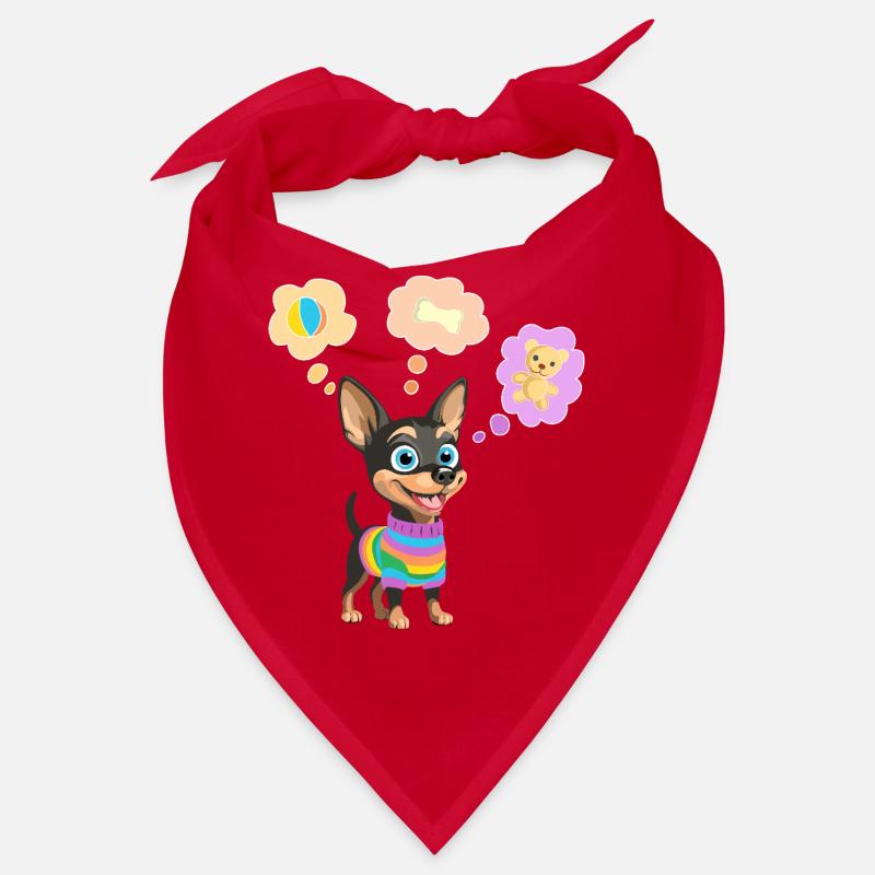 Süßer Hund im Regenbogenpullover für Kinder Bandana