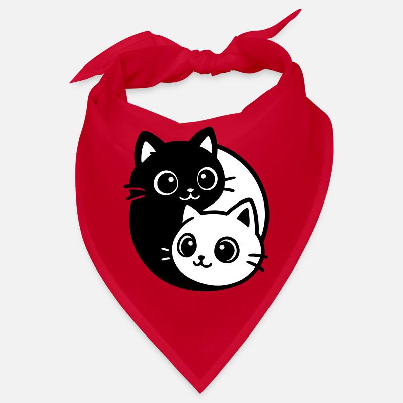 Portrait de chat Ying Yang Bandana