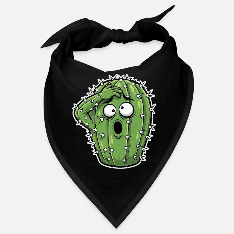 Dessin animé de panique de cactus Bandana