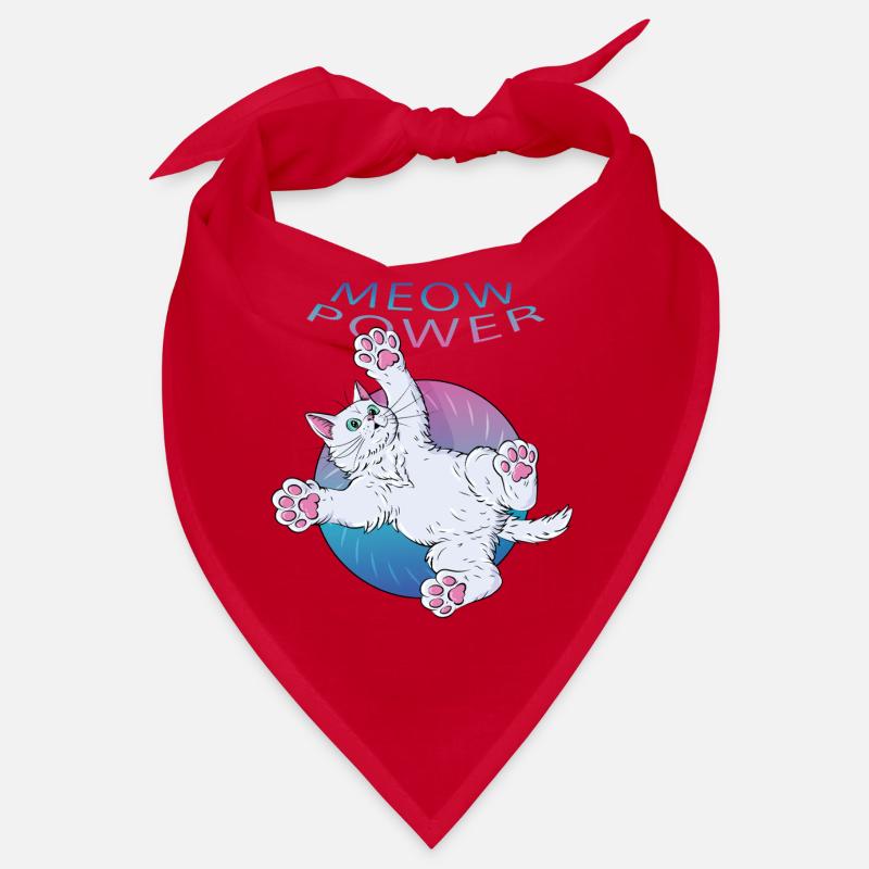 Miaou Power Chat Avec Texte Néon Bandana