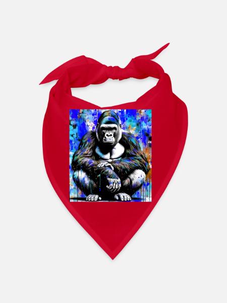 Gorilla - Bandana - Rot - Vorne