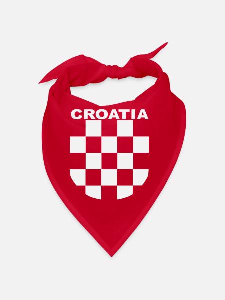 Croatia, Kroatien, hrvatska, Sahovnica, Wappen, Gr - Bandana - Rot - Vorne