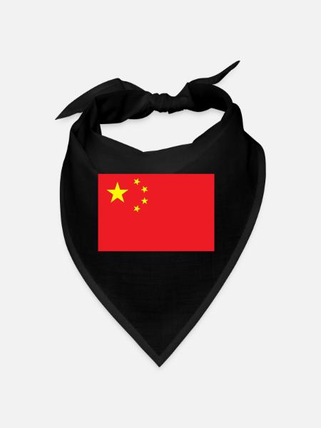 Drapeau Chine / China flag - Bandana - rouge - Devant