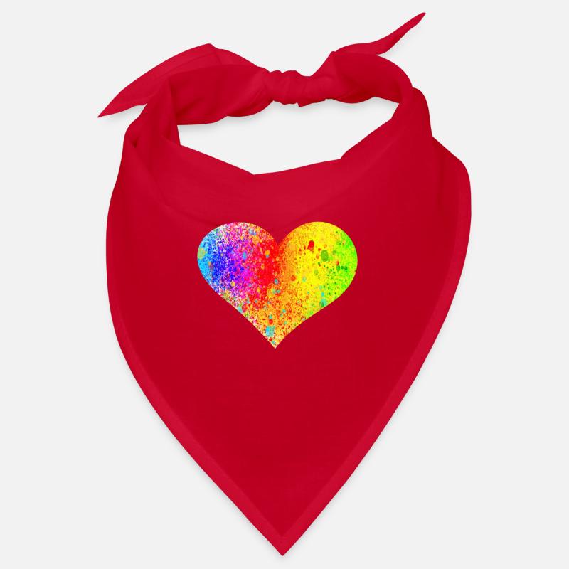 Regenbogen Herz Bandana