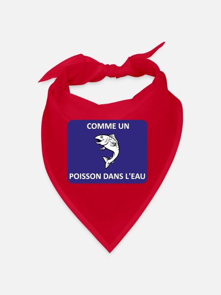Like a fish in water - Bandana - red - Front