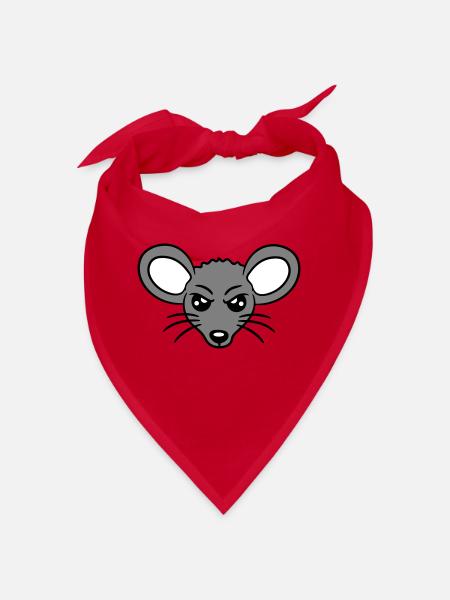Mouse looks angry angry frustrated angry aggressive - Bandana - red - Front