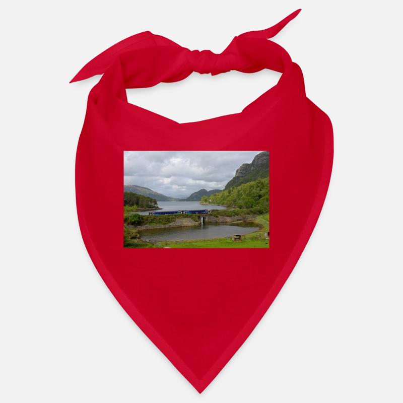 ScotRail train passing Scottish Loch Bandana