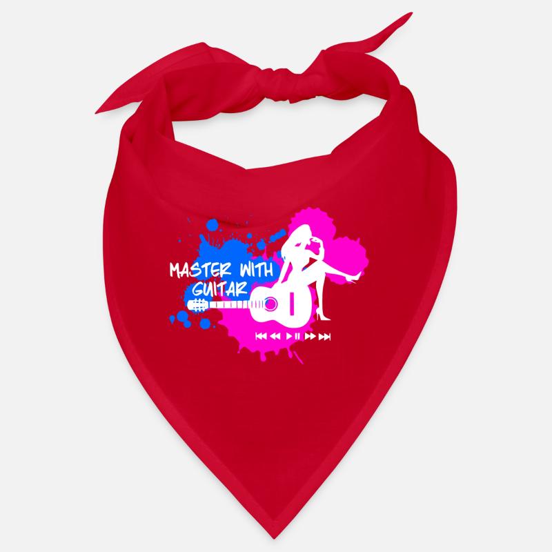 Master with guitar - Blue Pink White Bandana
